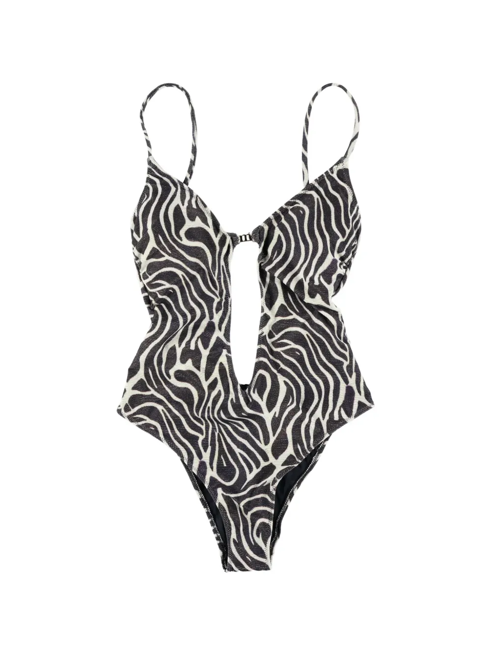Matinée Lilly zebra-pattern cut-out swimsuit - Nero