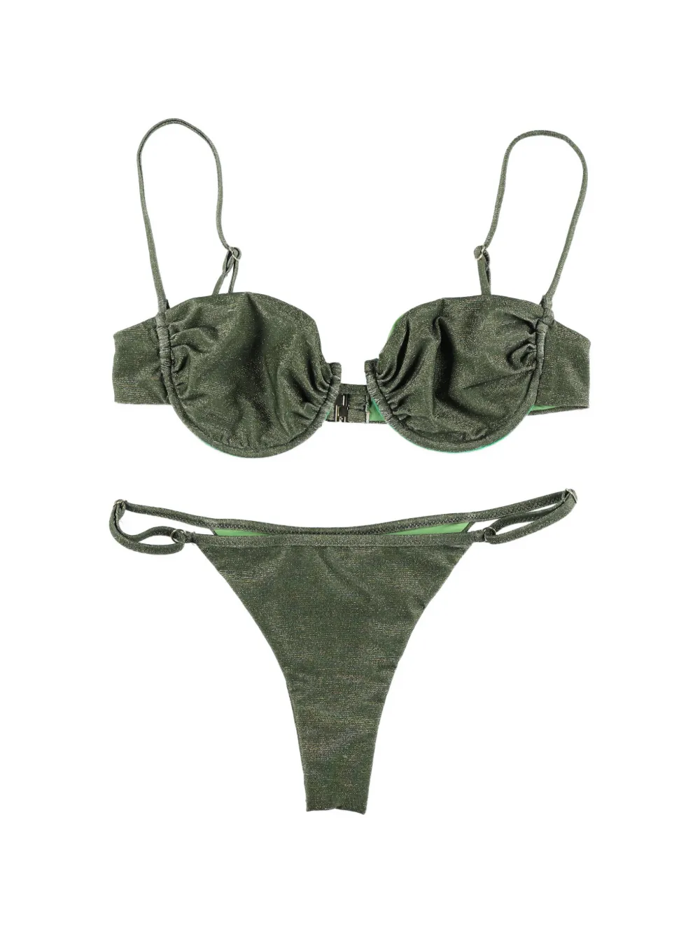 Matinée Marina gathered bikini - Verde
