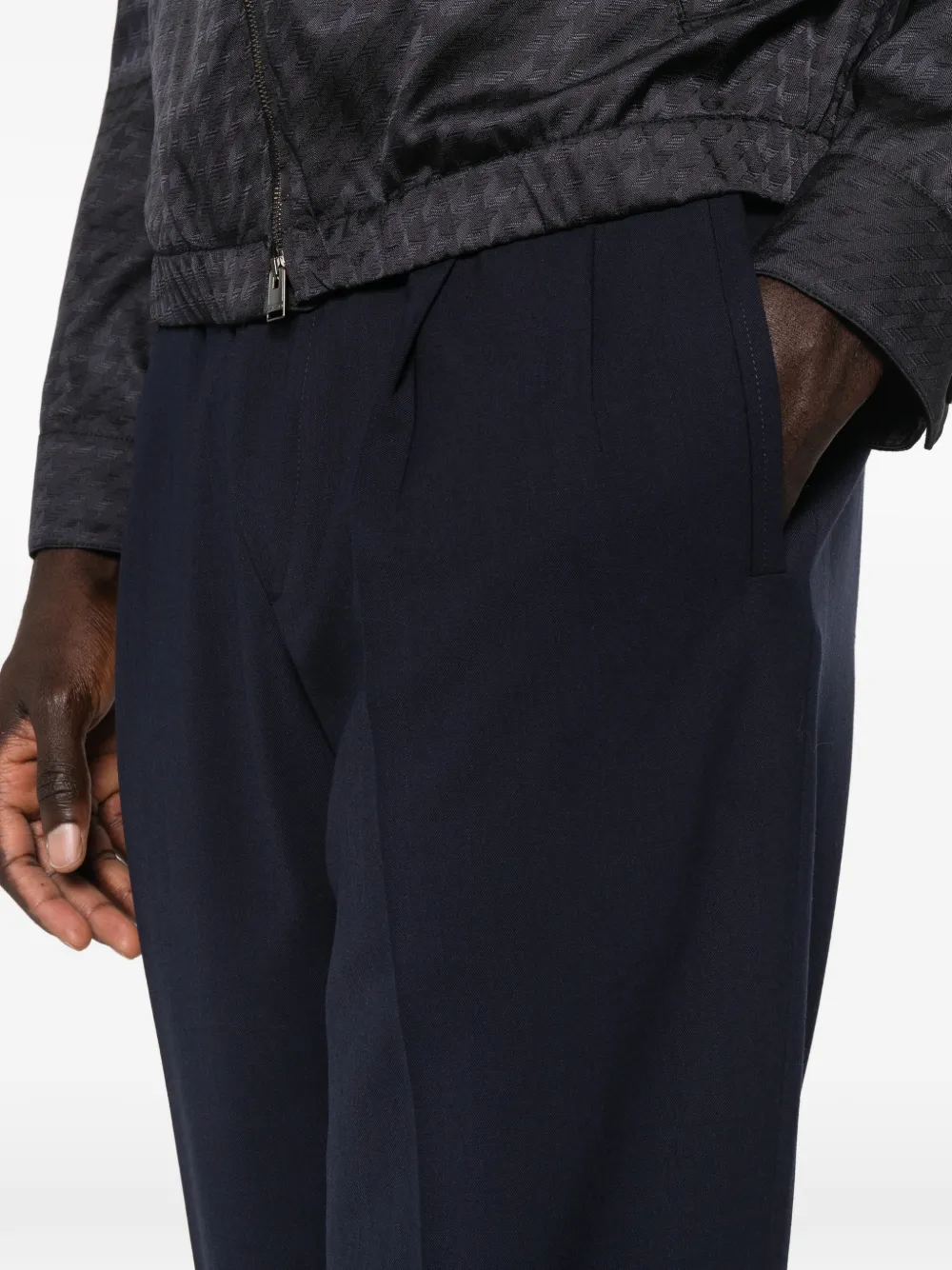 Zegna Broek met elastische taille Blauw