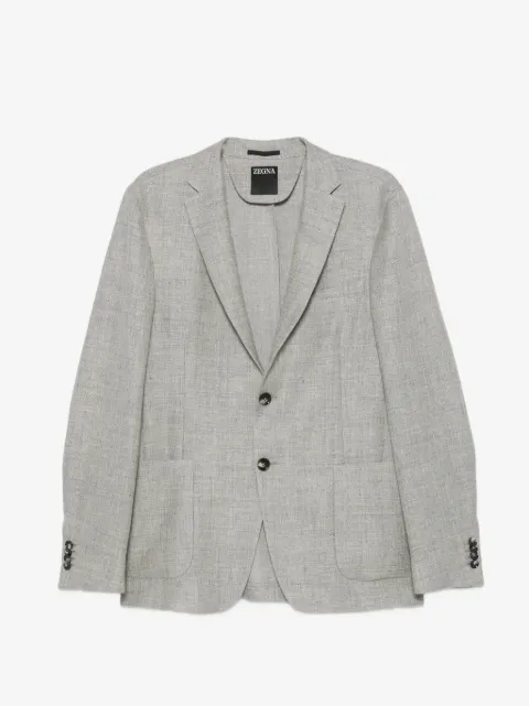 Zegna blazer boutonné à revers crantés