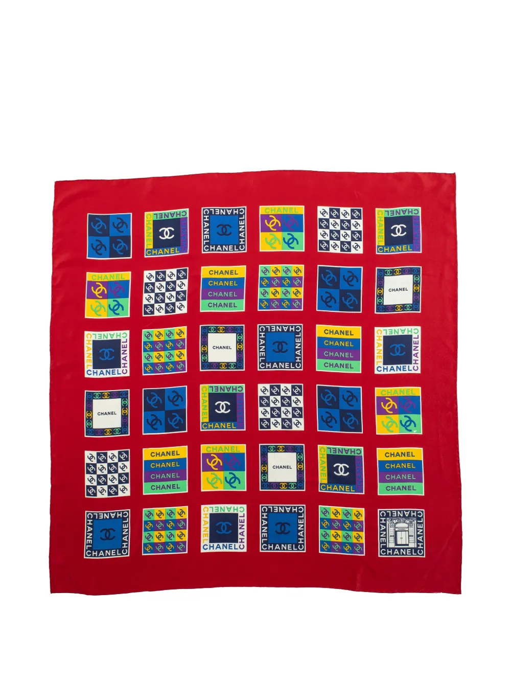 CHANEL Pre-Owned CC logo print scarf - Rot