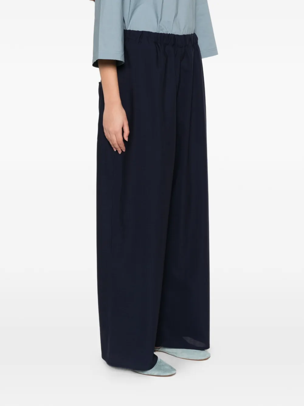 Sofie D'hoore Pavon palazzo broek met elastische taille Blauw