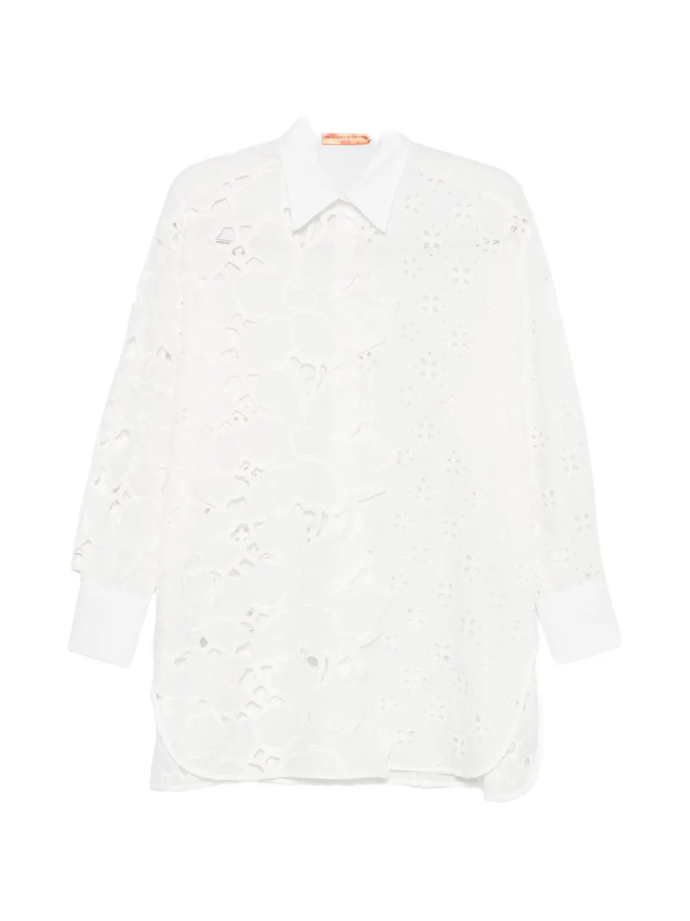 Ermanno Scervino broderie-anglaise floral-detail shirt - Bianco