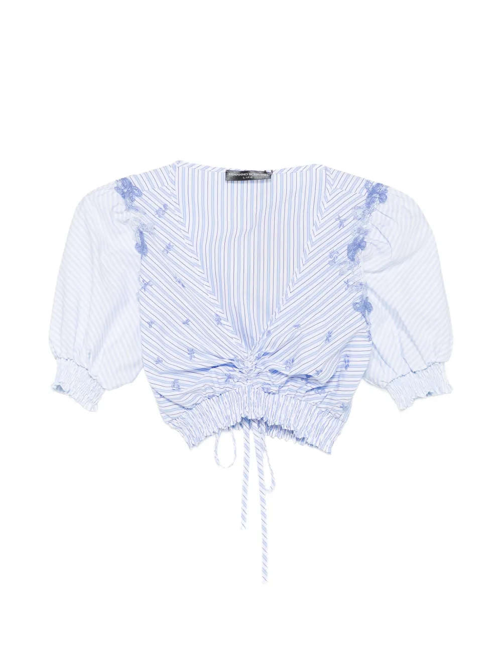 Ermanno Scervino floral-embroidered top - Blu