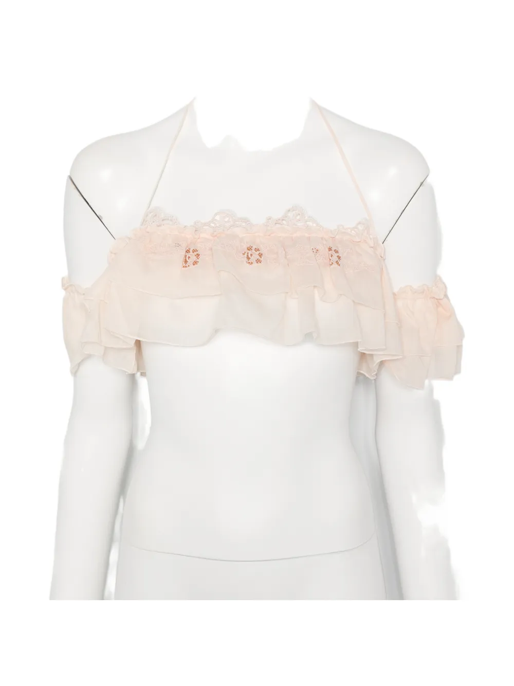 Ermanno Scervino ruffled lace-trim blouse - Rosa
