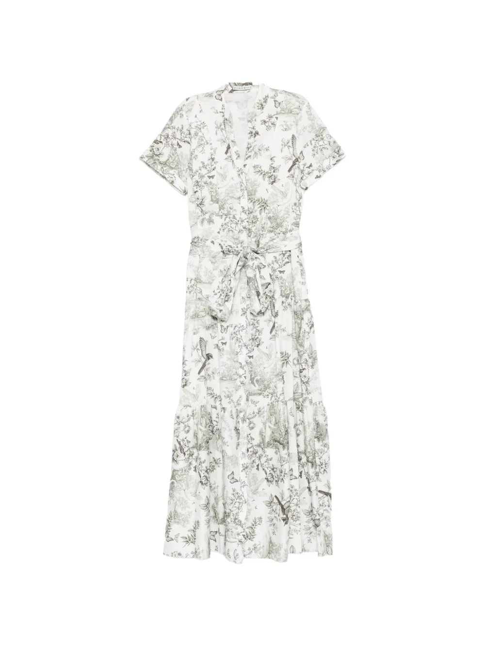 alice + olivia short-sleeves midi dress - Bianco