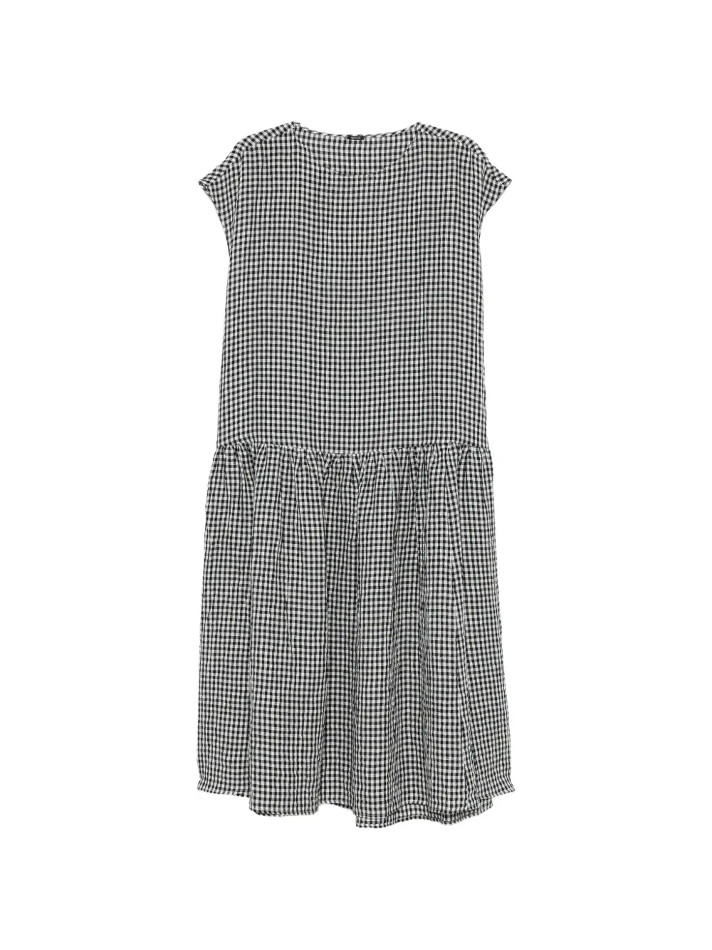 Apuntob gingham-check midi dress - Nero