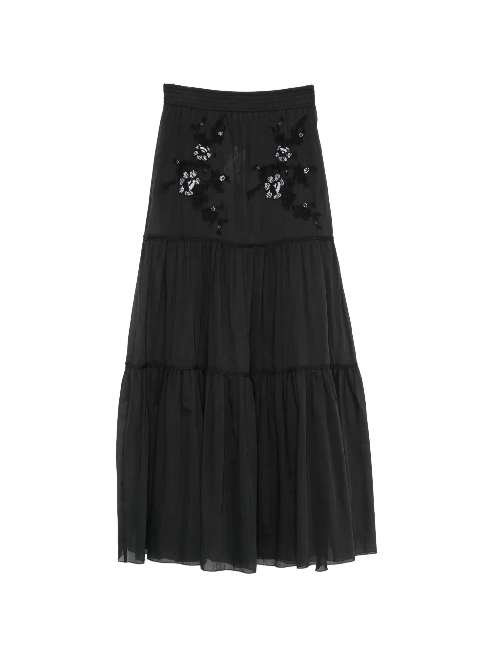 Ermanno Scervino elastic-waistband maxi skirt - Nero