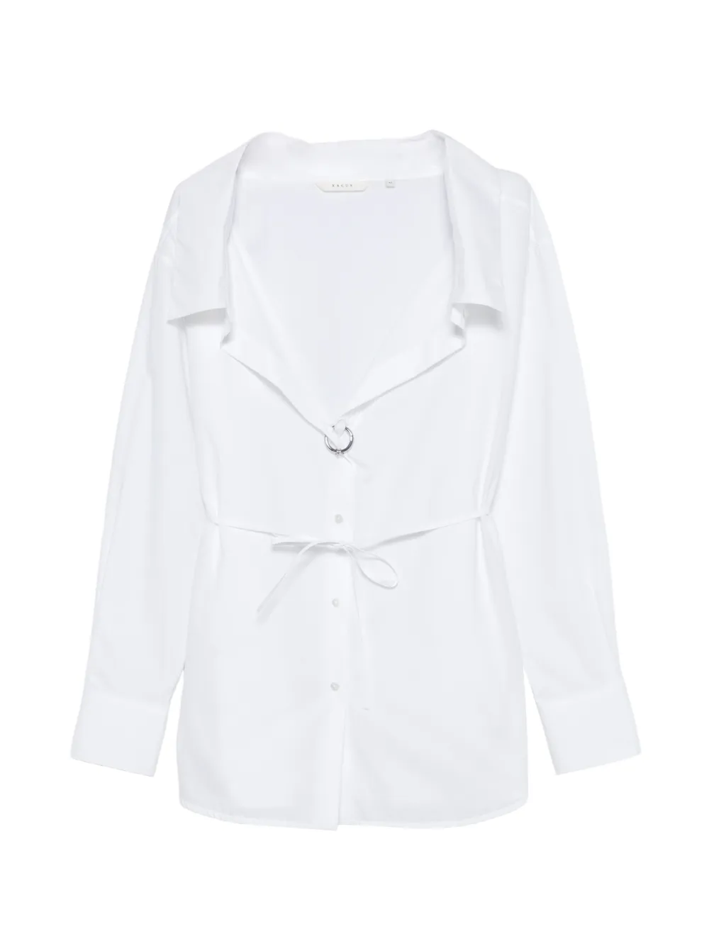 Xacus Zelda ring-detail belted shirt - Weiß