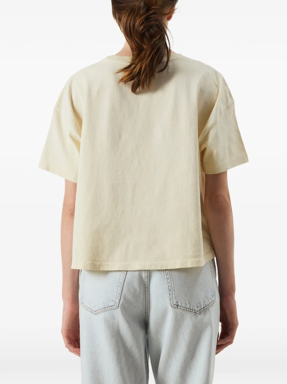 American Vintage Afoma T-shirt met ronde hals Geel