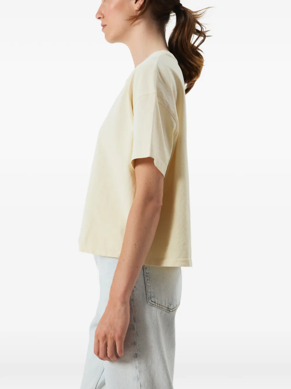 American Vintage Afoma T-shirt met ronde hals Geel