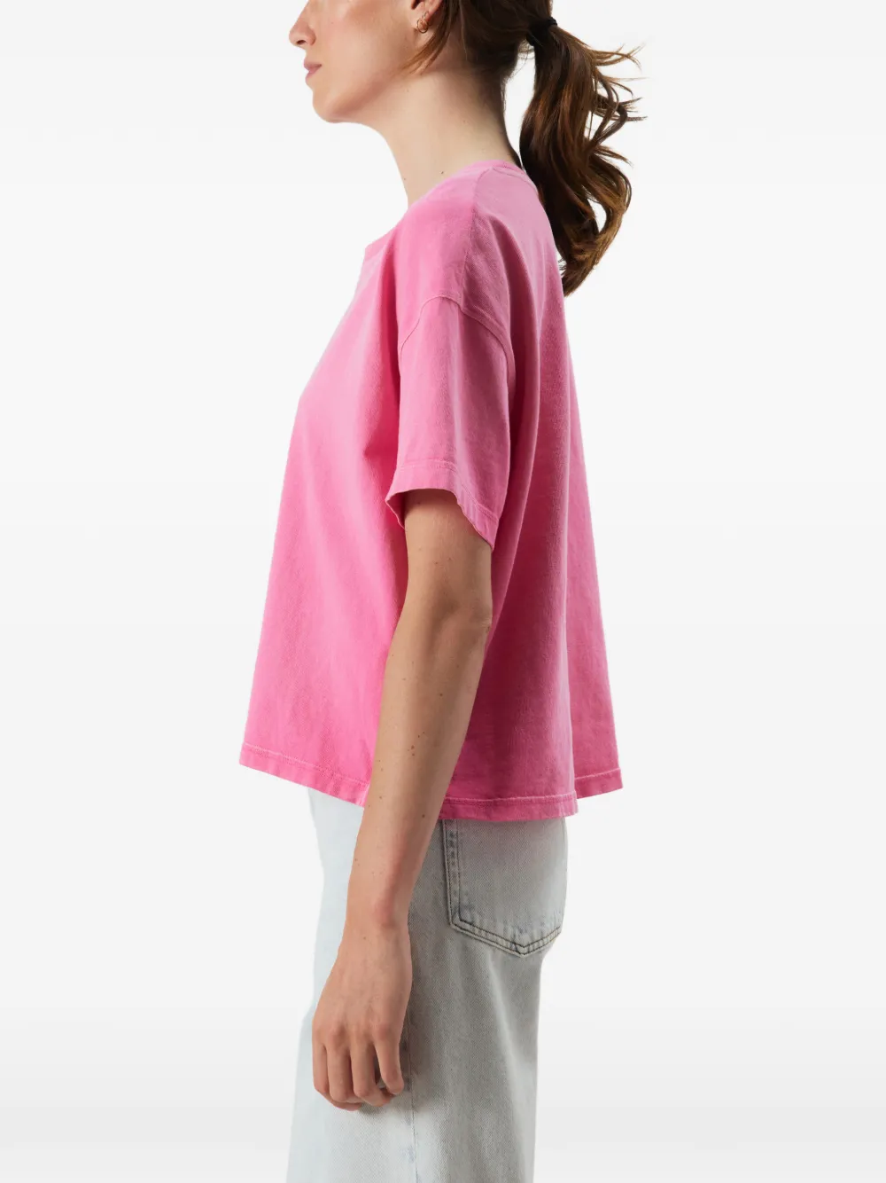 American Vintage Afoma T-shirt met ronde hals Roze