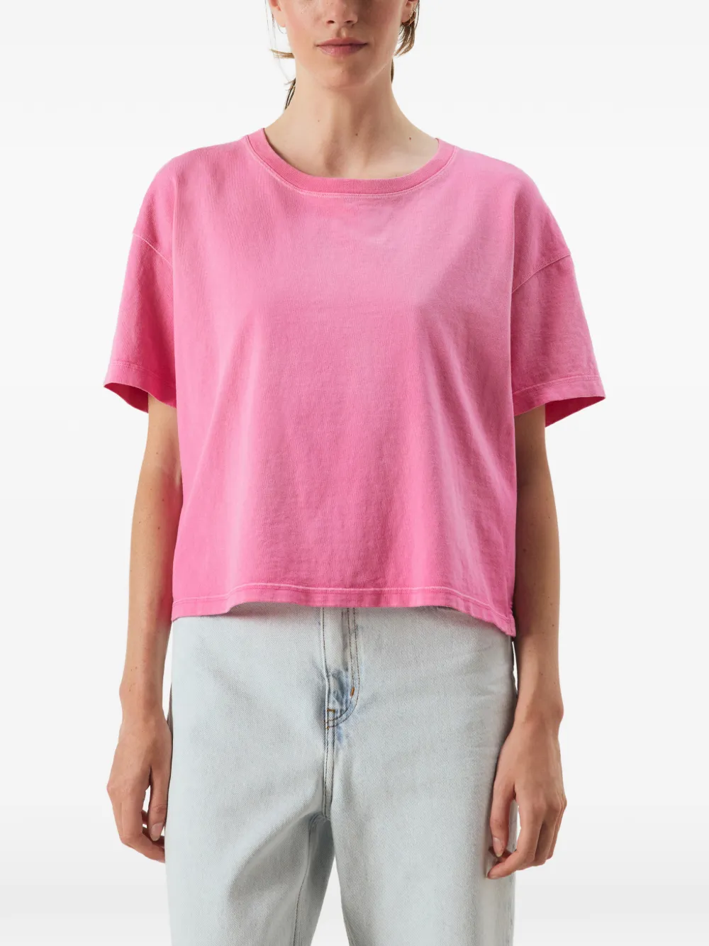 American Vintage Afoma T-shirt met ronde hals Roze