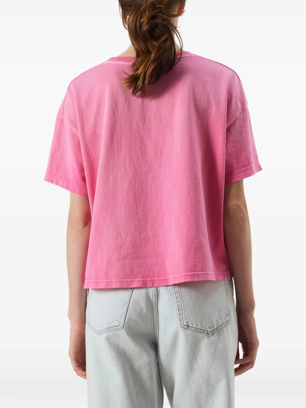 American Vintage Afoma T-shirt met ronde hals Roze