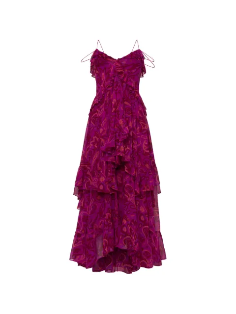 Cinq A Sept vestido largo con volantes