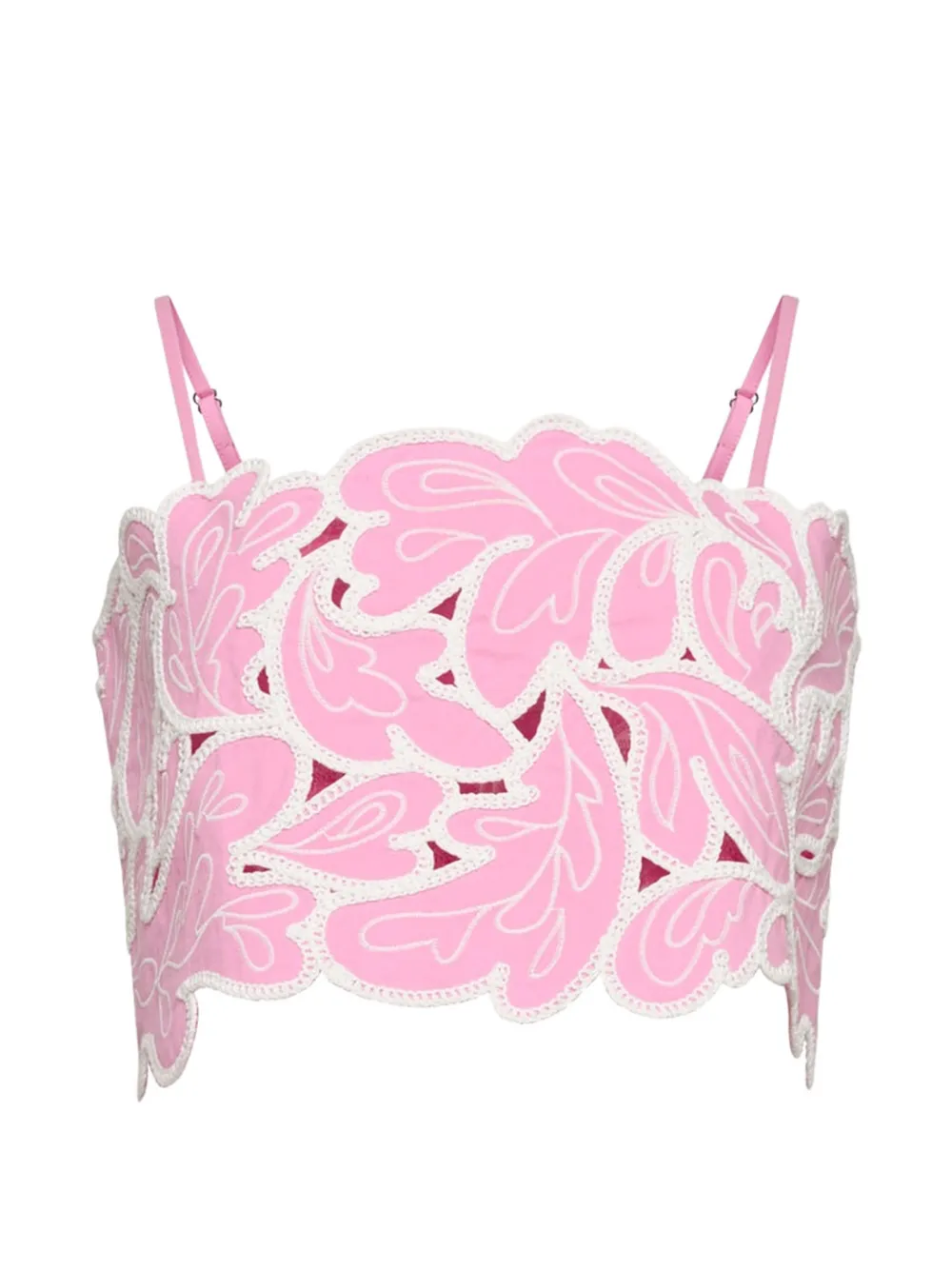 Cinq A Sept Caterina Paisley Bloom embroidered top - Rosa