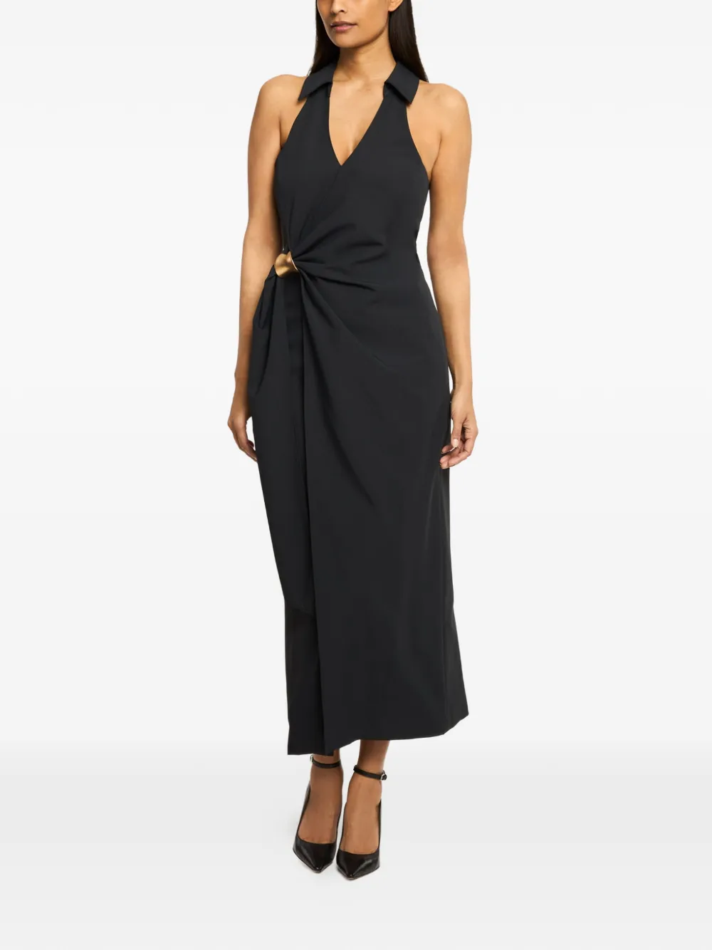 Cinq A Sept Bangle Enez maxi-jurk Zwart
