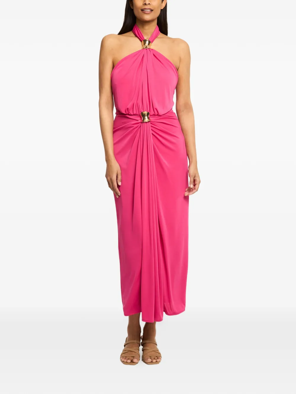 Cinq A Sept Bangle Kaily jurk met halternek Roze