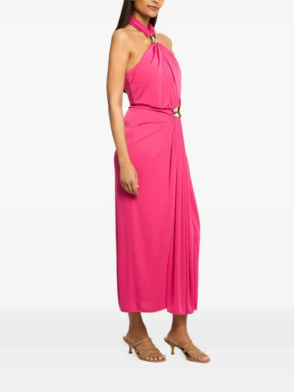 Cinq A Sept Bangle Kaily jurk met halternek Roze