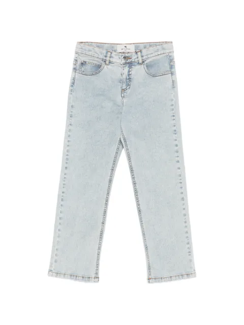 ETRO KIDS Calça jeans com logo bordado