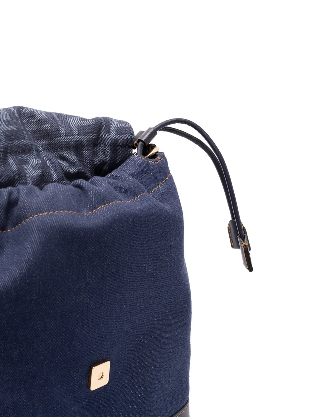 FENDI Denim rugzak met FF-plakkaat Blauw