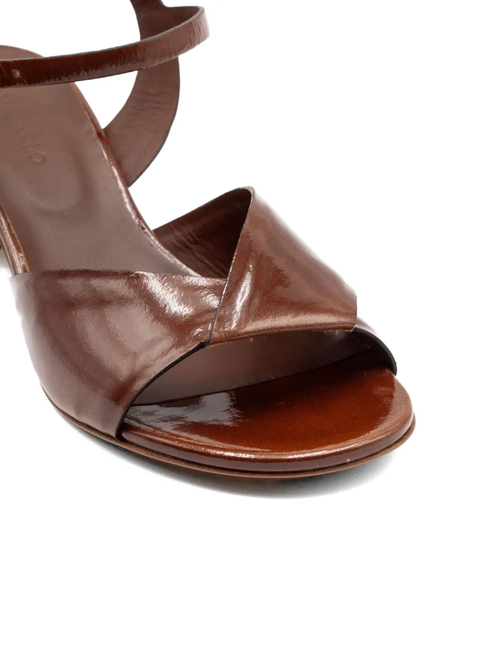 Del Carlo Betty crossover-strap block-heel sandals Bruin