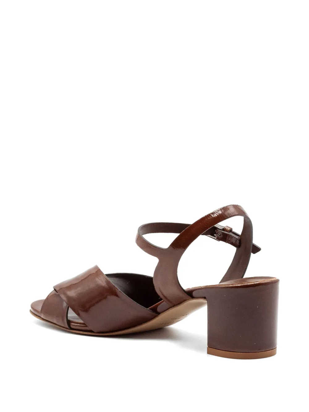 Del Carlo Betty crossover-strap block-heel sandals Bruin