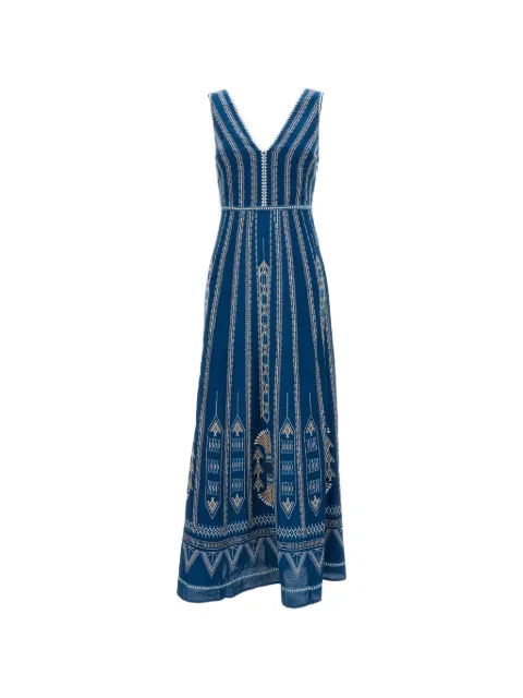 Emporio Sirenuse robe brodée Nellie à design sans manches