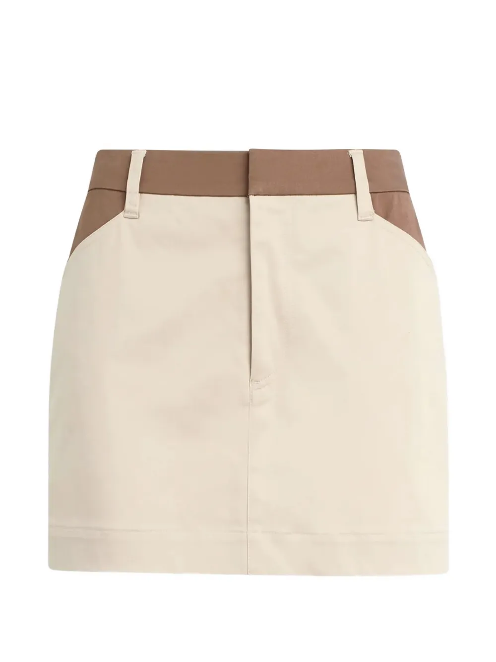 Favorite Daughter Monica panelled mini skirt - Toni neutri