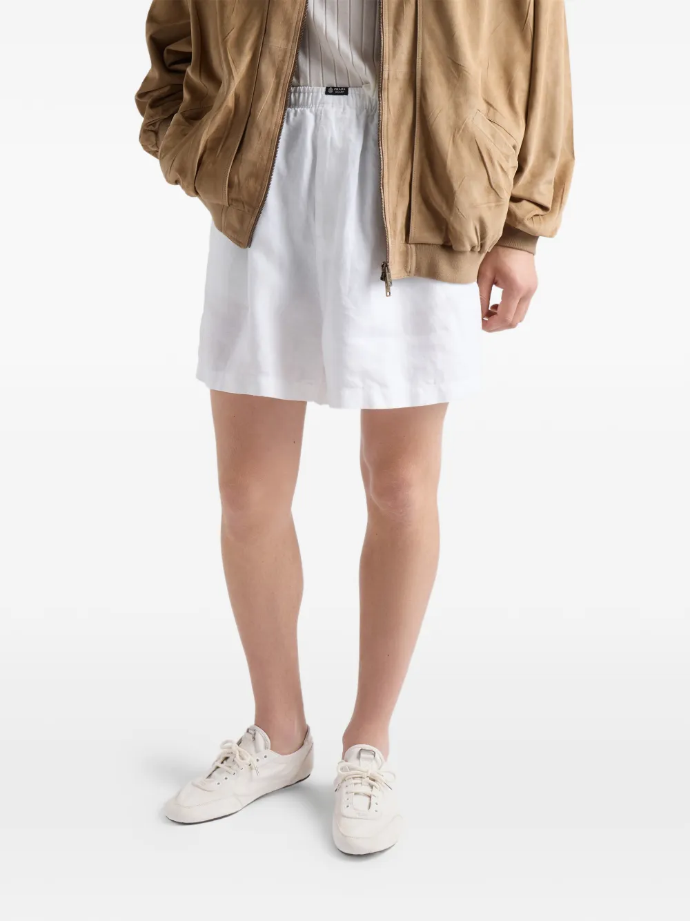 Prada Collapse denim sneakers Beige