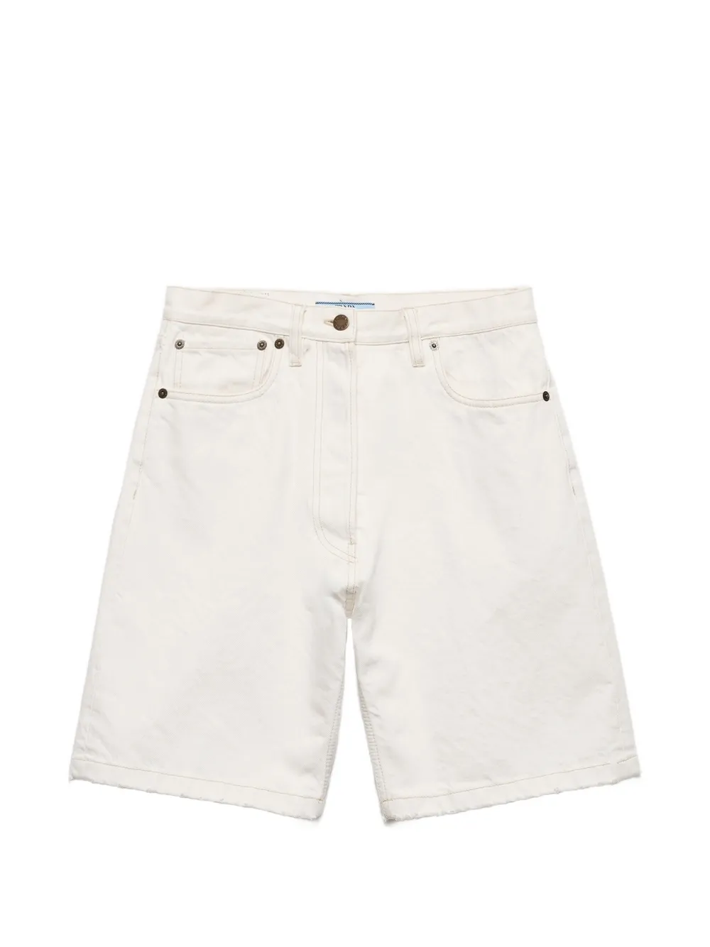 Prada old denim bermudas - Bianco