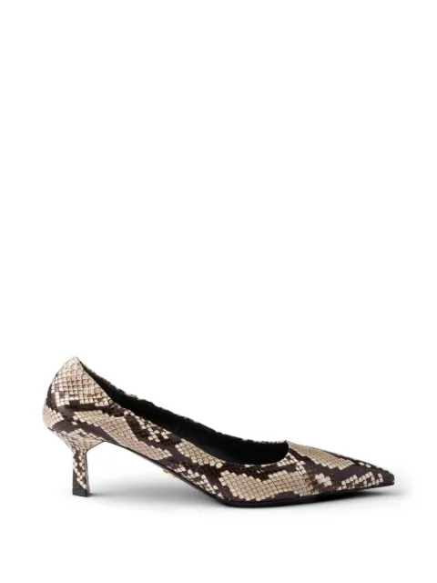 Prada Pumps aus bedrucktem Ayers-Leder