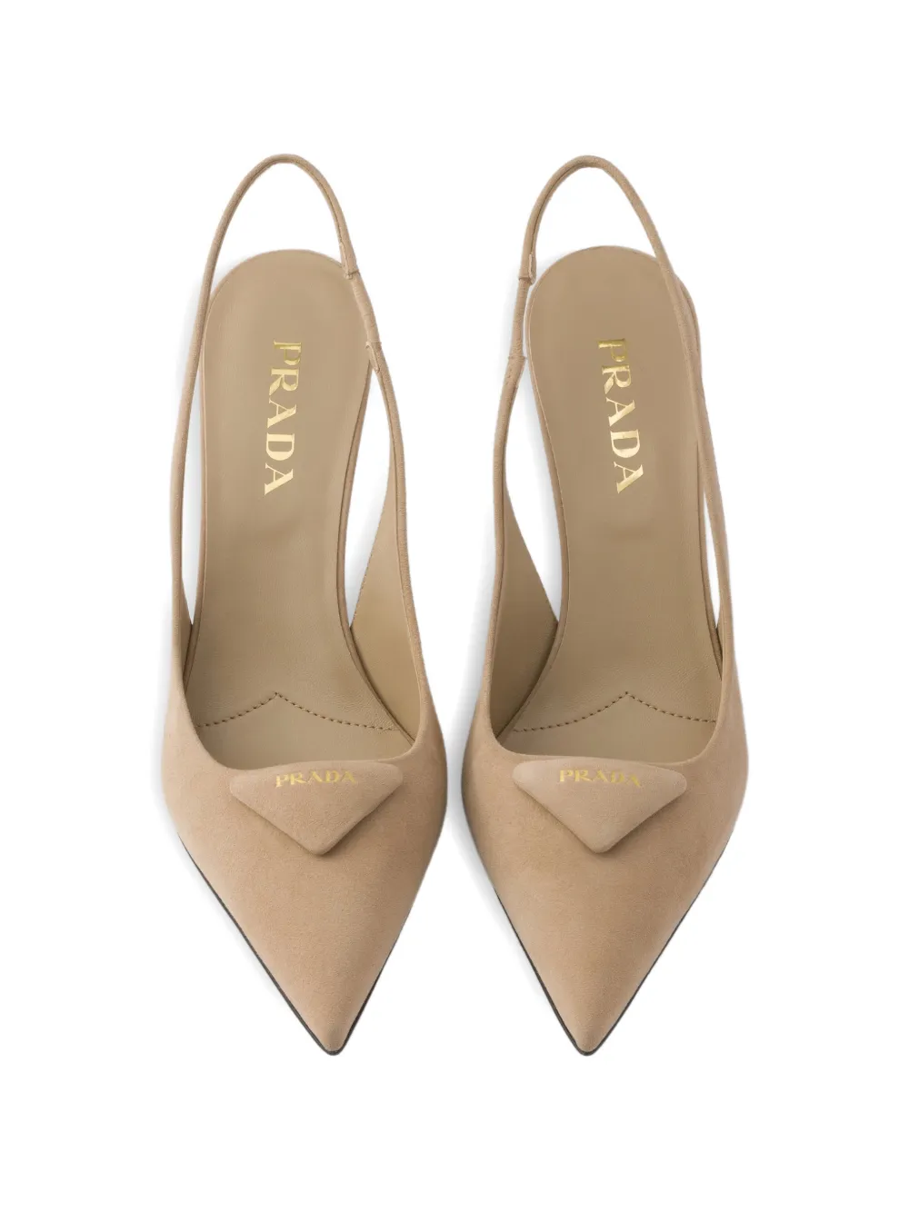 Prada Suède slingback pumps Beige
