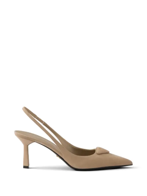 Prada suede slingback pumps