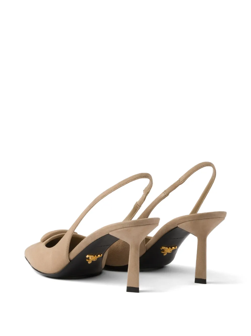 Prada Suède slingback pumps Beige
