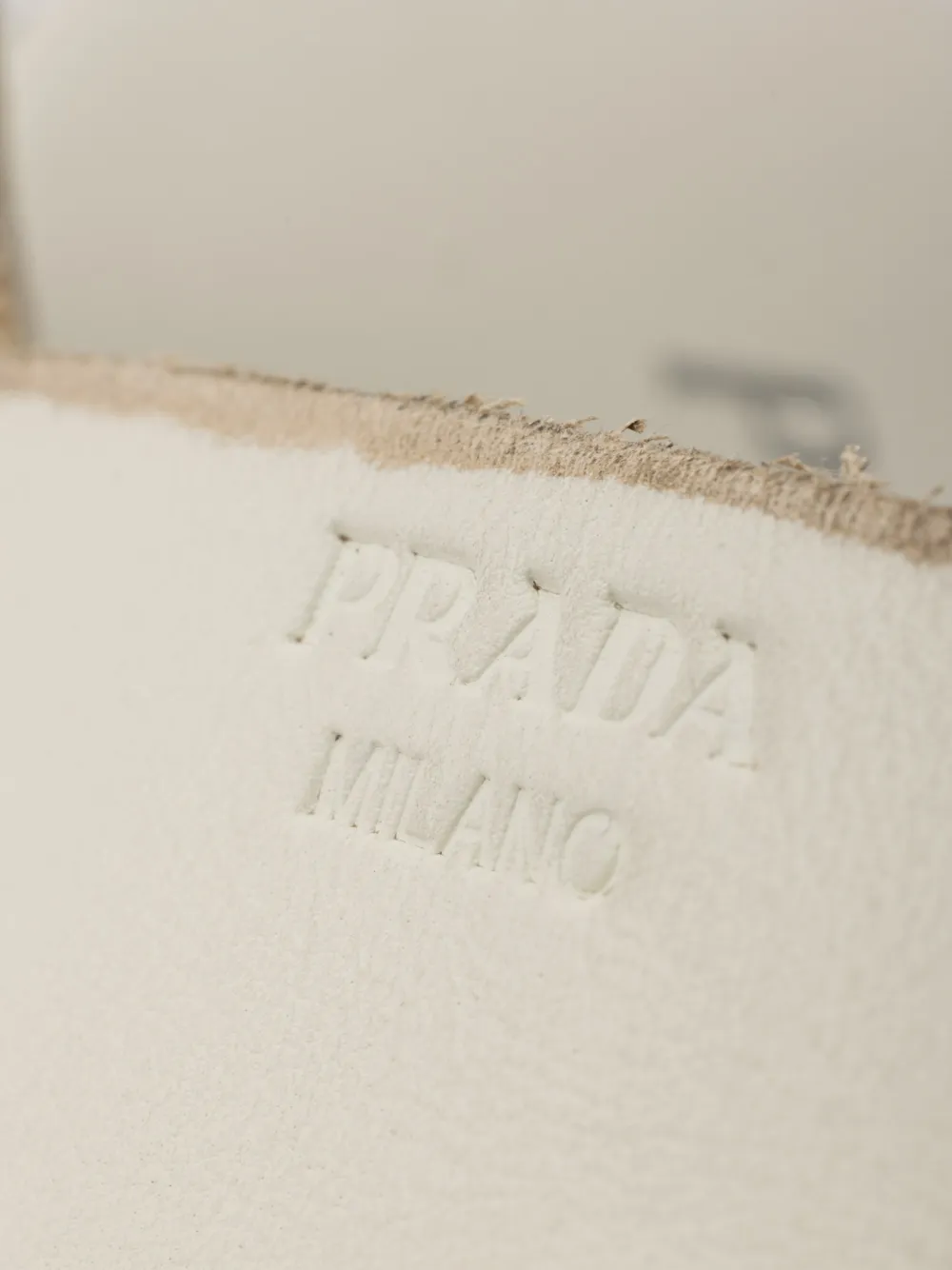 Prada antiqued leather sandals Beige