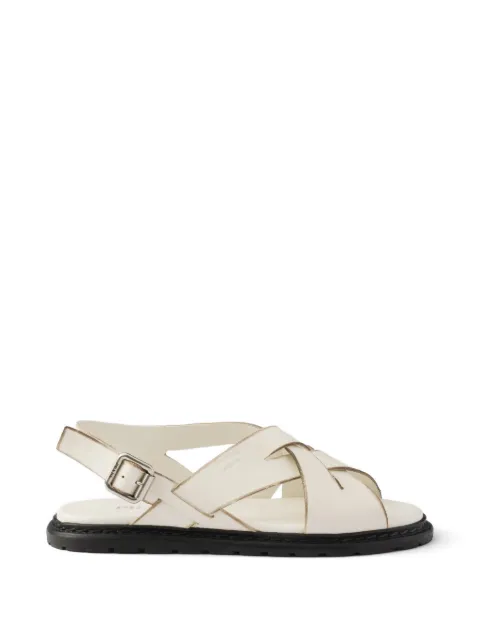 Prada antiqued leather sandals