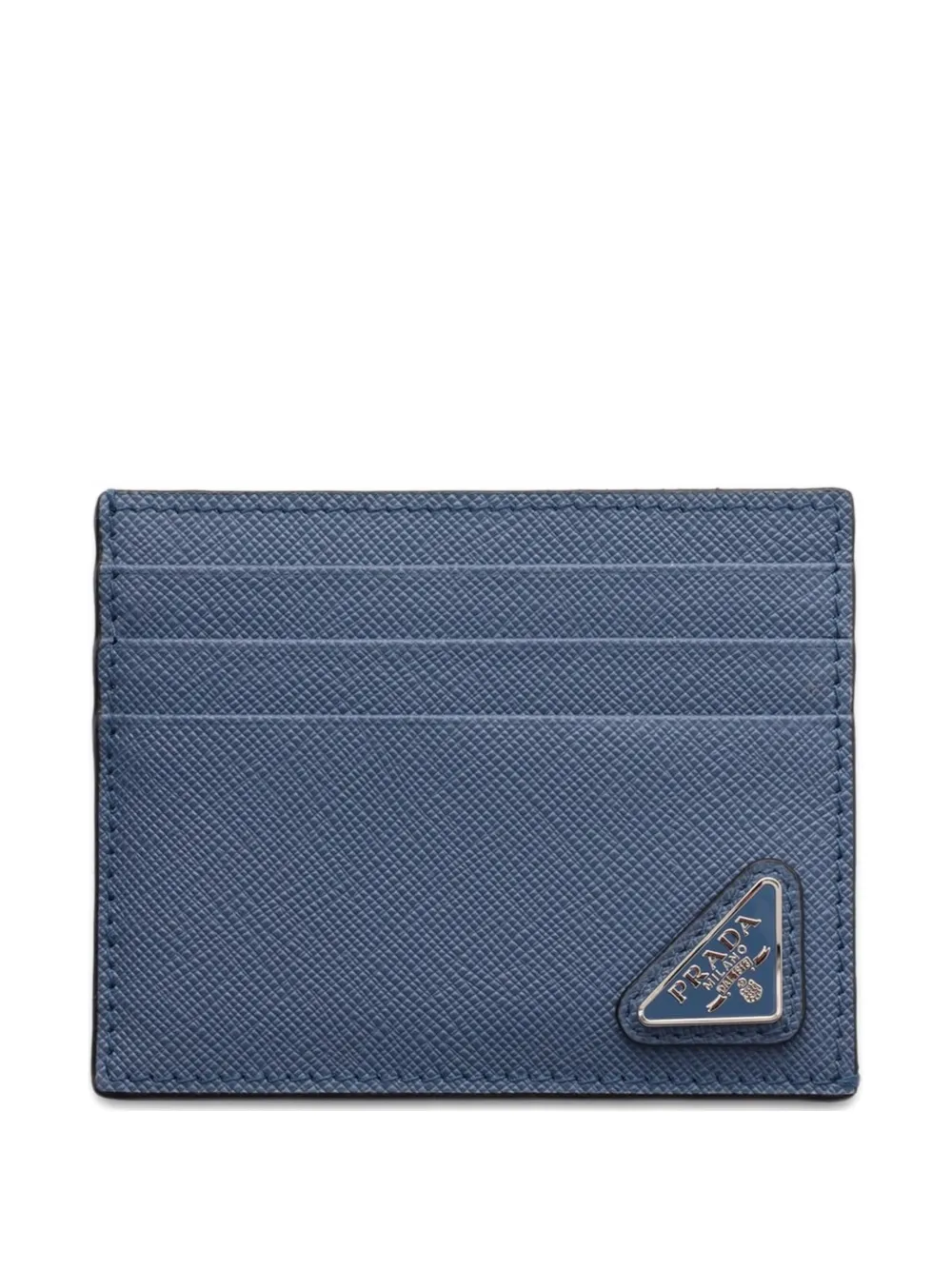 Prada Saffiano-leather card holder - Blu