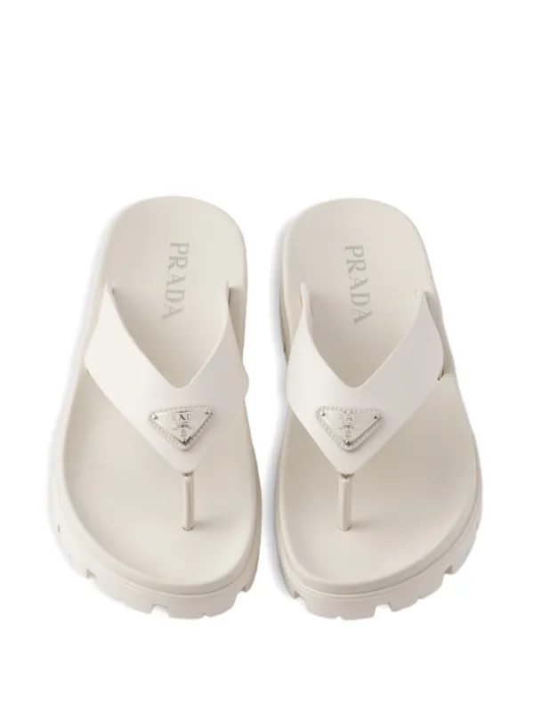 Prada ラバーサンダル | ホワイト | FARFETCH JP