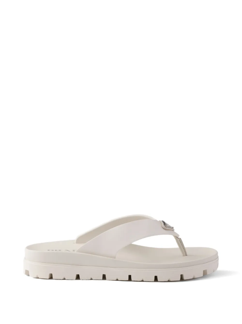 Prada rubber thong sandals - Bianco