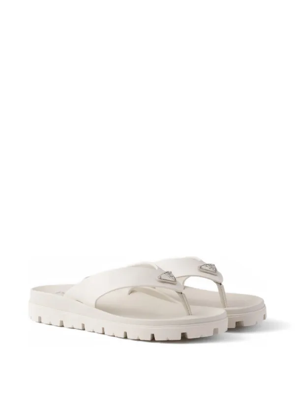 Prada ラバーサンダル | ホワイト | FARFETCH JP