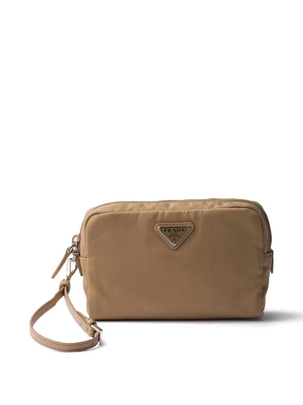 Prada Small Re-nylon Pouch In Brown