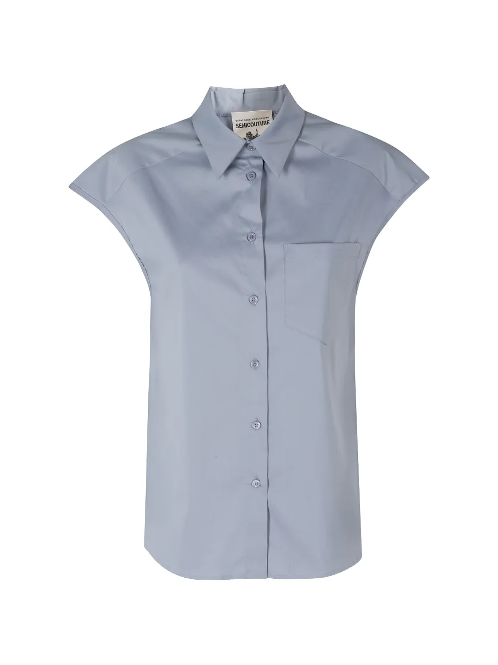 Semicouture sleeveless blouse - Blu