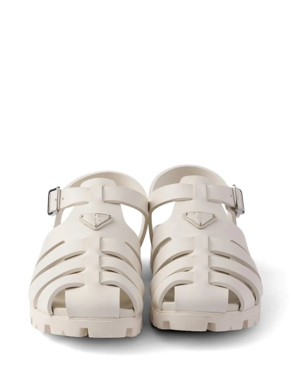 Prada Rubberen sandalen Beige