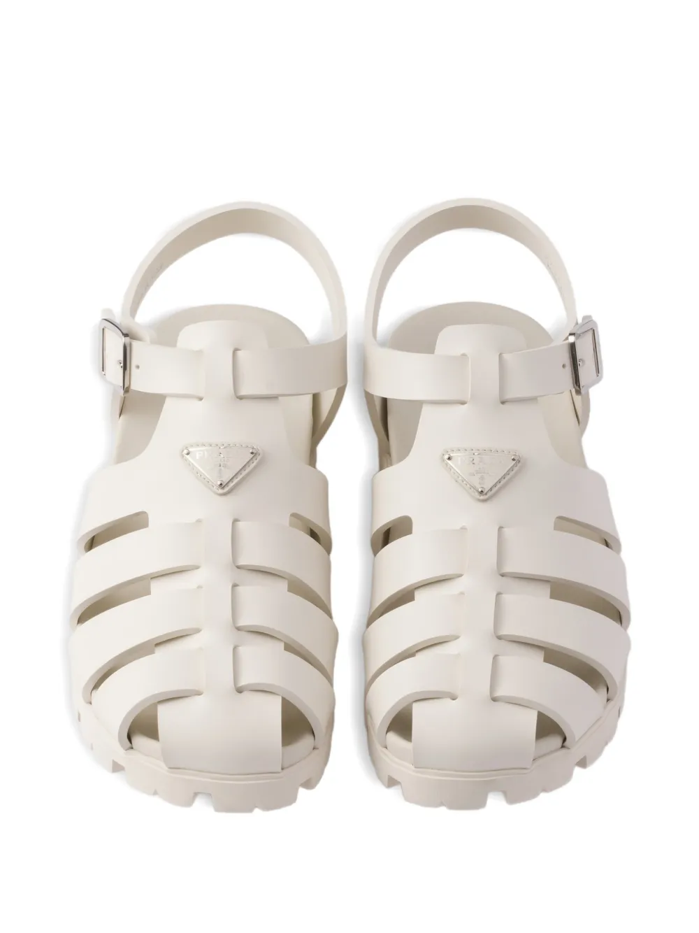 Prada Rubberen sandalen Beige