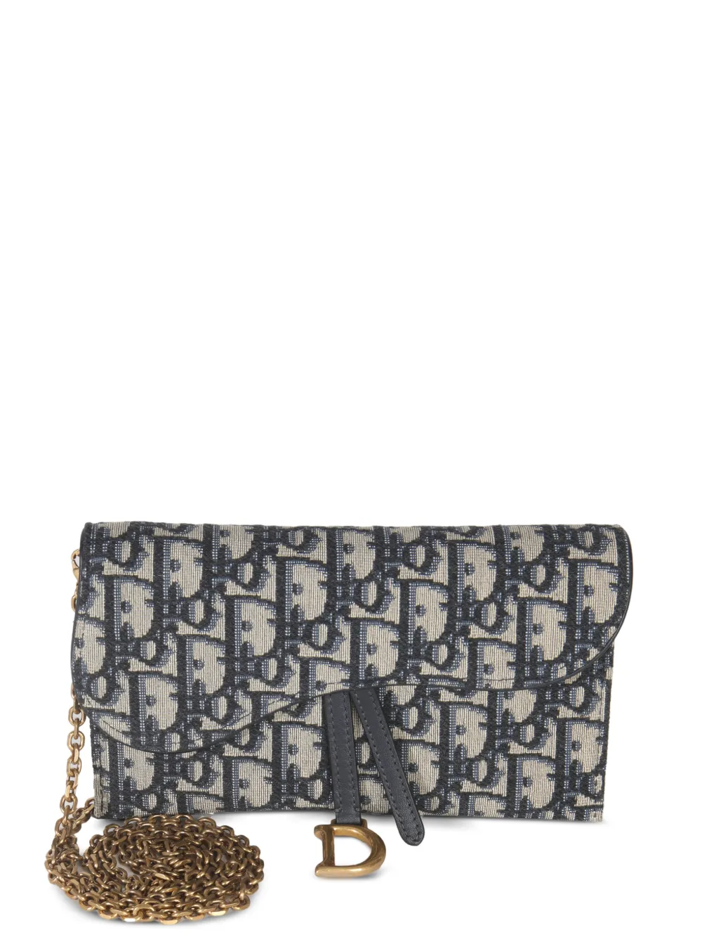 Christian Dior Pre-Owned Saddle Oblique-monogram cross body bag - Blu