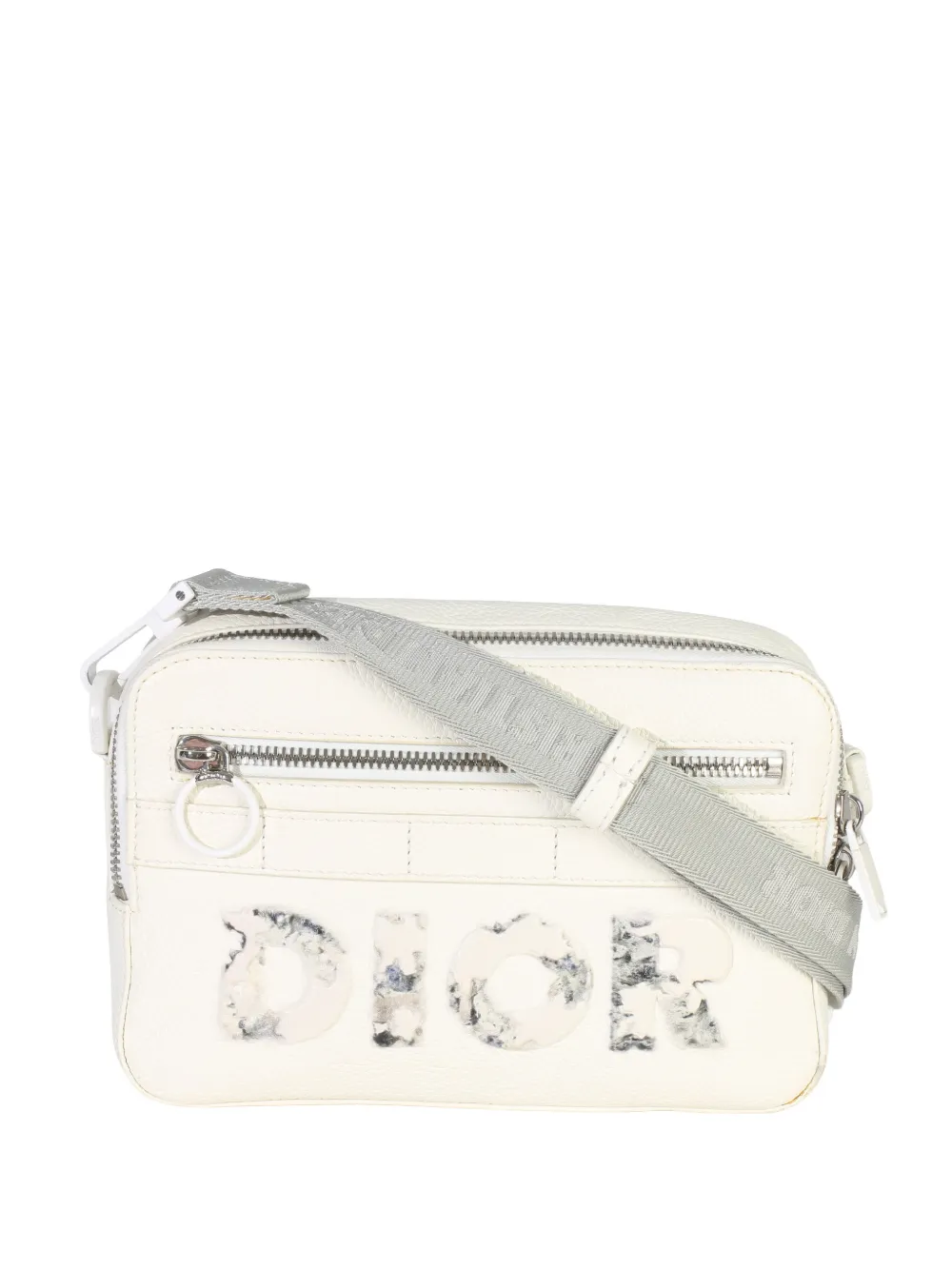 Christian Dior Pre-Owned x Daniel Arsham Safari leather messenger bag - Neutrals