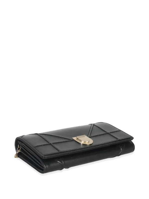 Christian Dior Pre-Owned Diorama Croisiere Chain Wallet | Black
