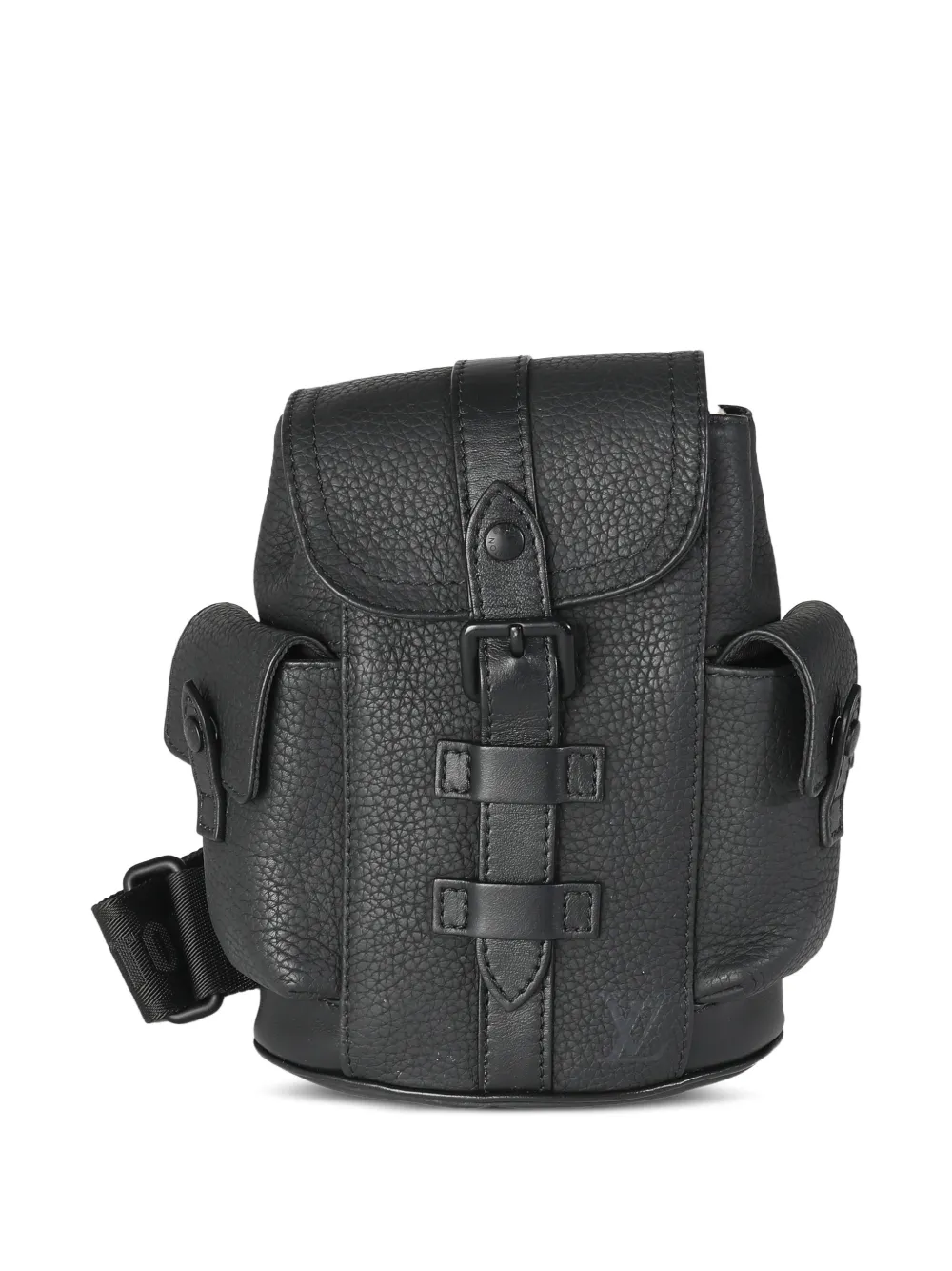 Louis Vuitton Pre-Owned 2021-2023 Nano Christopher leather backpack - Nero