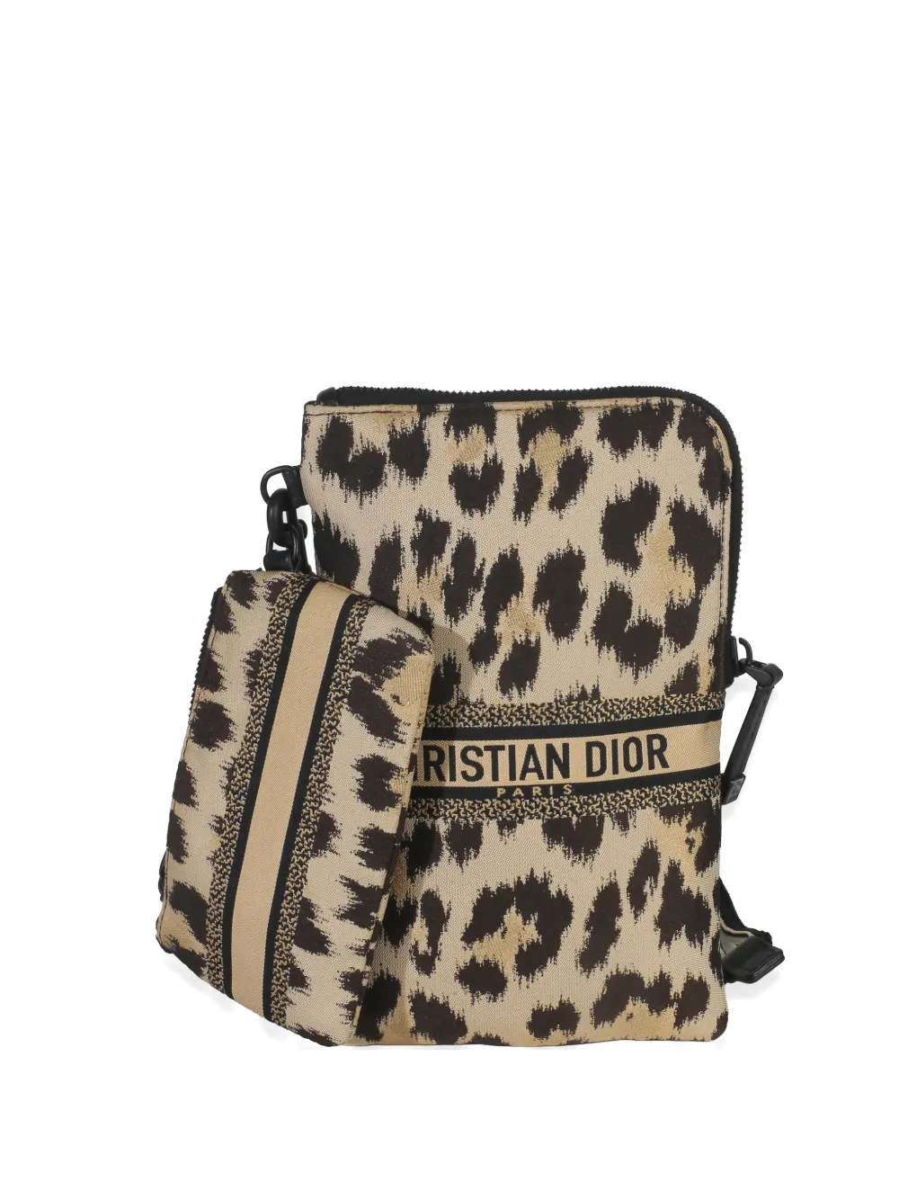 Christian Dior Pre-Owned 2021 Mizza animal-pattern make-up bag - Nude